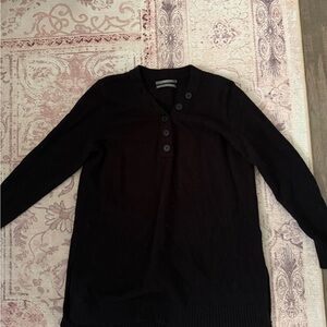 Anthropologie Charcoal Button Cardigan